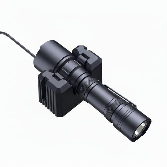 WF26R 3000 Lumen Cradle Charging LED Tactical Flashlight with Edisonbright Charging Cable Carrying Case