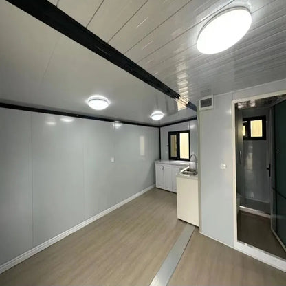 40Ft Foldable Prefab Modular Houses Mobile Expandable Container Homes with Tiny Home Shower Cabin Prefabricated House