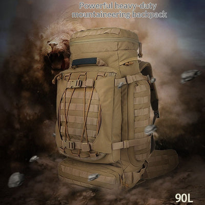 90L Heavy-Duty Large-Capacity Waterproof Dustproof Breathable Expedition Outdoor Travel Tactical Backpack