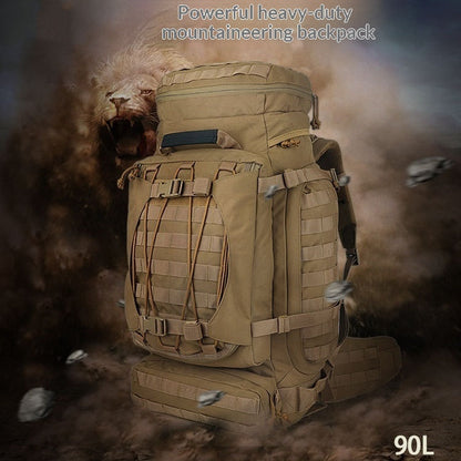 90L Heavy-Duty Large-Capacity Waterproof Dustproof Breathable Expedition Outdoor Travel Tactical Backpack