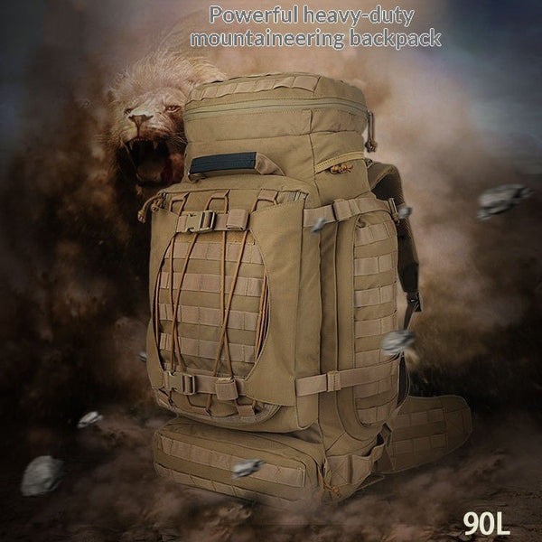 90L Heavy-Duty Large-Capacity Waterproof Dustproof Breathable Expedition Outdoor Travel Tactical Backpack