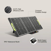 200 Watt Portable Solar Panel, 23.5% High Efficiency 200W Foldable Solar Panel Charger IP67 Waterproof Solar Panel Kit W/Dc XT60 MC4 Anderson Output for Home Farm Camping RV Power Station — infographic