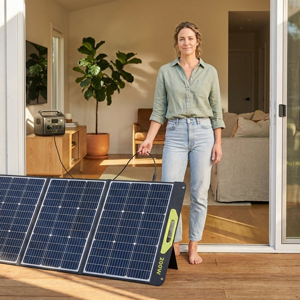 Portable Solar Panel Built for Independence, 200W 23.5% Efficiency, Foldable Design, IP67 Waterproof, Multiple Outputs