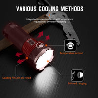 B400 Rechargeable Flashlights 16000 High Lumens, 3280Ft Long Range, Super Bright LED Flashlight Type C Charged, 6 Modes Long Lasting 210 Hours, IPX8 Waterproof for Emergencies, Camping