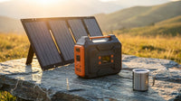 300-Watt Portable Solar Generator W/ Foldable 60-Watt Monocrystalline Solar Panel and 280Wh for Camping, RV, Outdoor Use — Lifestyle