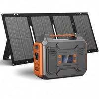 Portable Solar Generator Designed for Off-Grid Power, 300W Output, 280Wh Battery, 60W Foldable Panel