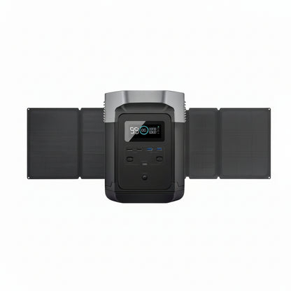 3300-Watt Peak Output DELTA Push Button Start Solar Generator plus 110-Watt Solar Panel