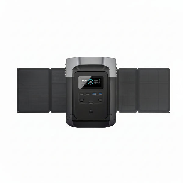 3300-Watt Peak Output DELTA Push Button Start Solar Generator plus 110-Watt Solar Panel
