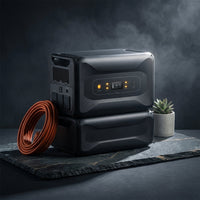5529Wh Solar Generator, 3840W Output Power Station Lifepo4 Battery Generator Combo for Home Backup — Studio Shot