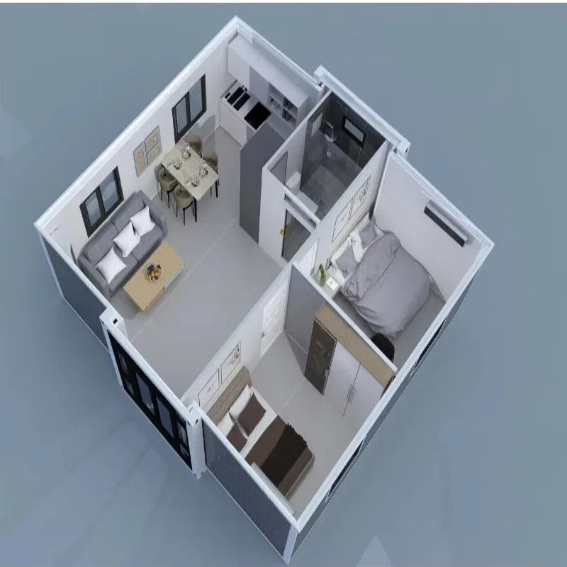 40Ft Foldable Prefab Modular Houses Mobile Expandable Container Homes with Tiny Home Shower Cabin Prefabricated House