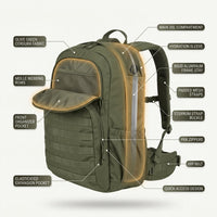 Urban Line, Raider Tactical Hiking Backpack Olive Green — How It Works