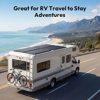 Bifacial 400 Watt Solar Panels 12V 10BB Monocrystalline Solar Panel High Efficiency Solar Module for RV Home Farm Trailer Camper Marine off Grid System(2 PCS 200 Watt)