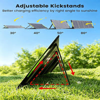 200 Watt Portable Solar Panel, 23.5% High Efficiency 200W Foldable Solar Panel Charger IP67 Waterproof Solar Panel Kit W/Dc XT60 MC4 Anderson Output for Home Farm Camping RV Power Station