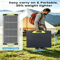 200 Watt Portable Solar Panel, 23.5% High Efficiency 200W Foldable Solar Panel Charger IP67 Waterproof Solar Panel Kit W/Dc XT60 MC4 Anderson Output for Home Farm Camping RV Power Station