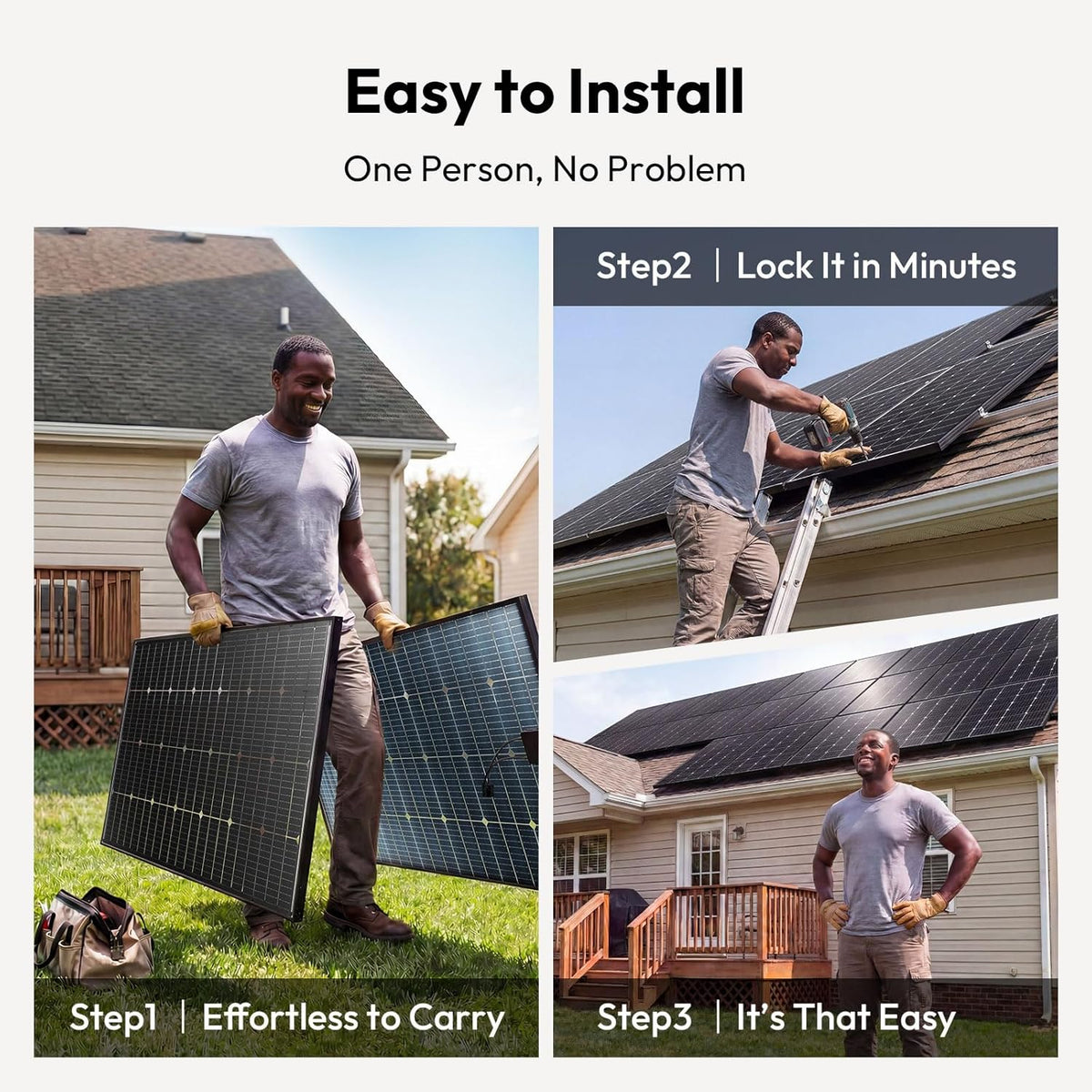 Bifacial 400 Watt Solar Panels 12V 10BB Monocrystalline Solar Panel High Efficiency Solar Module for RV Home Farm Trailer Camper Marine off Grid System(2 PCS 200 Watt)